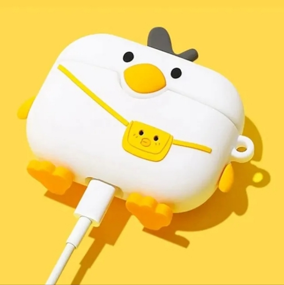 Duck Case for Airpod Pro/Pro 2 Gen with keychain carabiner